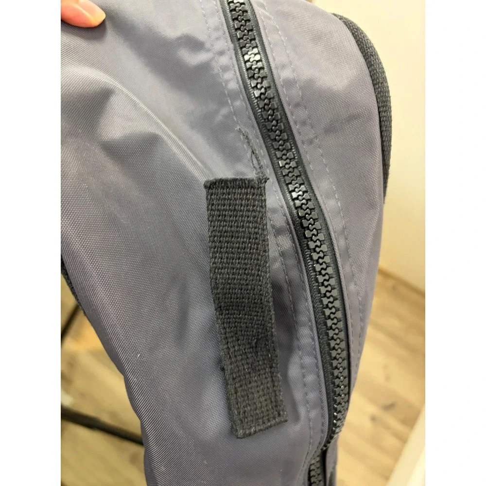 Vintage 90s Lands End Lighthouse Gray Nylon Bag Double Handle Work Travel READ